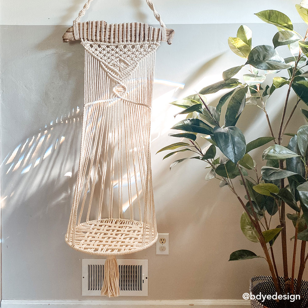 Macramé cat hammock