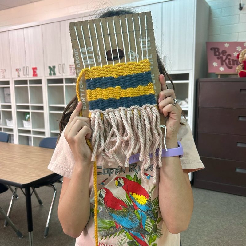Showing off weaving