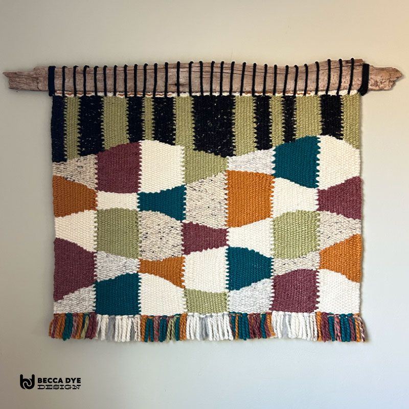 Glitch loom weaving wall hanging