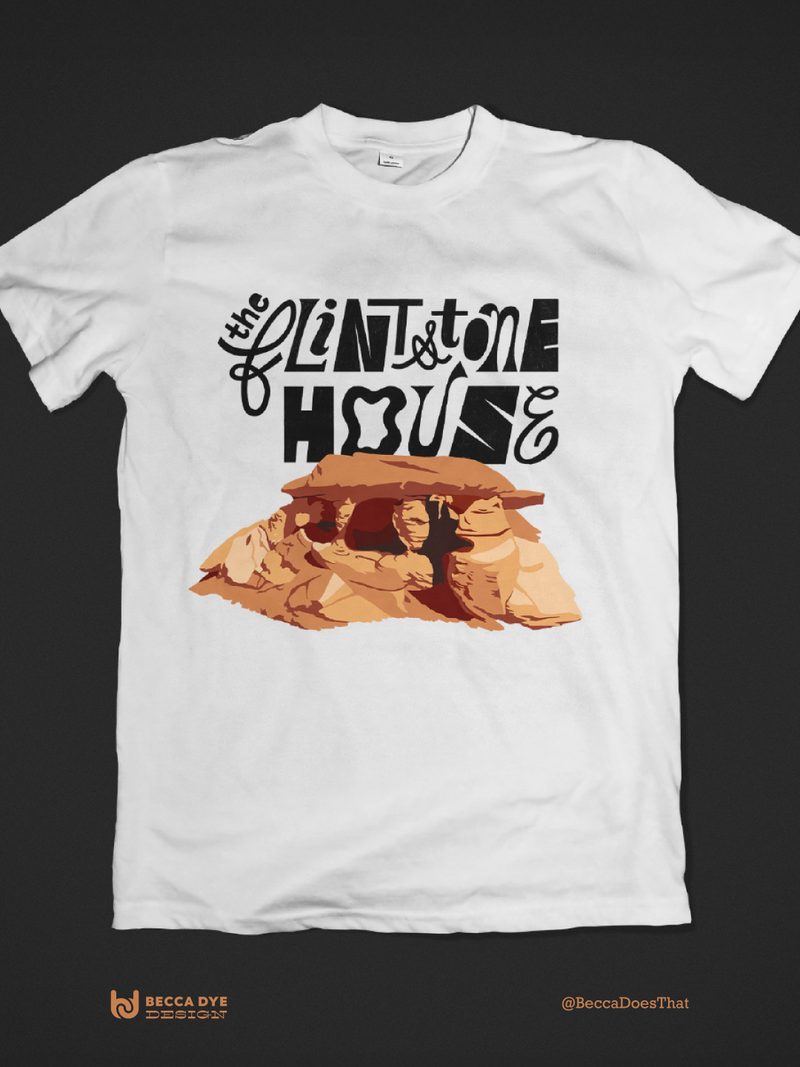 Flintstone House t-shirt design